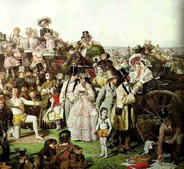 William Powell  Frith derby day, c. oil painting picture